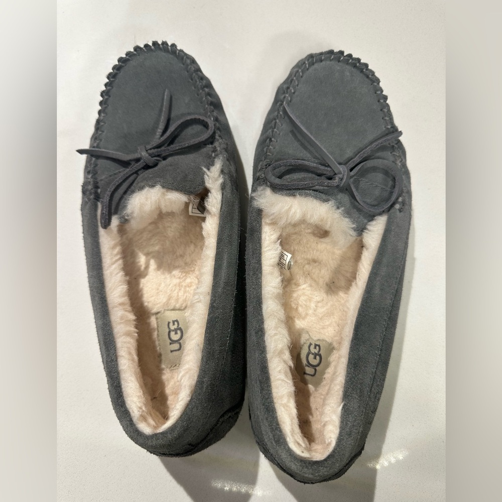 UGG Men Gray Moccasin Slippers